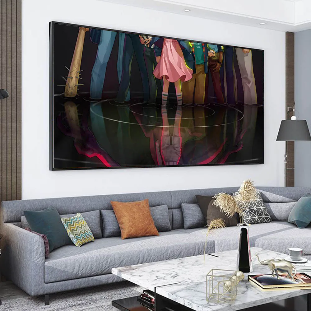 

Animation oil painting long legs girl art canvas painting living room corridor office home decoration mural