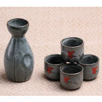 5pcs 170ml japanese porcelain hand painted wine cup sake pot cups set kitchen dining bar drinkware hip flasks porcelain tea cup