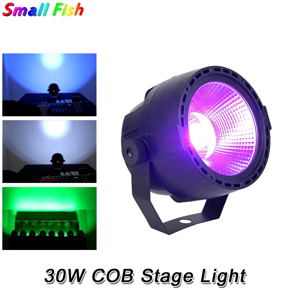 

12 шт./лот 30 Вт RGBW 4 в 1 COB Par Light DMX 512 Disco Club Par Can Lamp тихий сценический Par Dj свадебное освещение