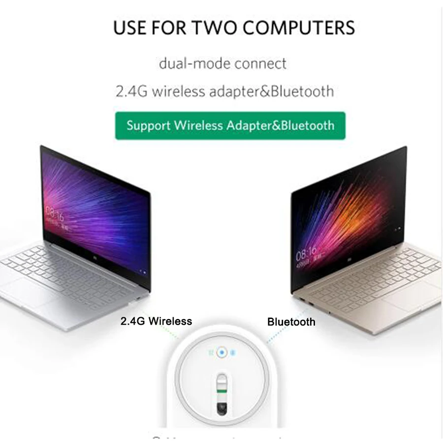 Оригинальная Xiaomi mi беспроводная мышь портативные игровые мыши Alu nium сплав ABS 2 4