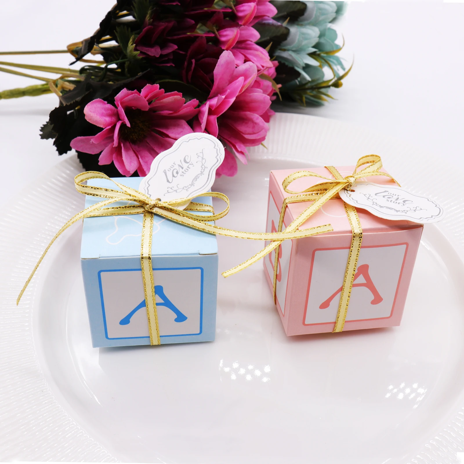 10 шт./лот коробки конфет Baby Shower вечерние подарочные сумки для детей конфетные
