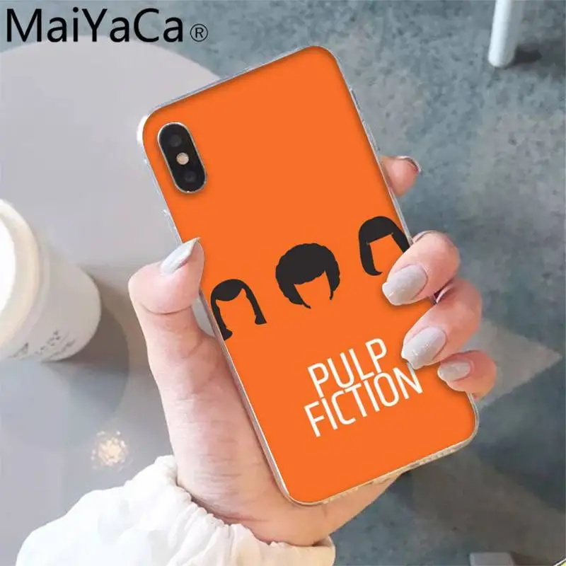 

MaiYaCa Pulp Fiction Poster Univers Fan Art Phone Case shell for iPhone 5S 8 7 6 6S Plus X XS MAX 5 SE XR 12 11 pro promax funda