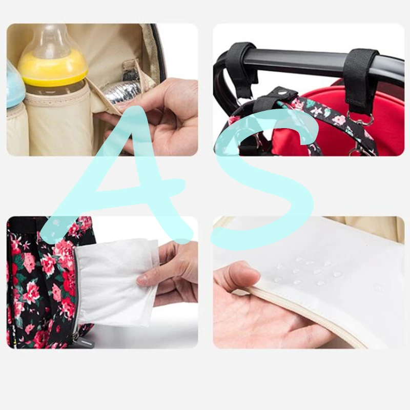 

Mummy Bag European And American Style Double Shoulder Mother And Baby Bag Multi-Functional Mother Bag