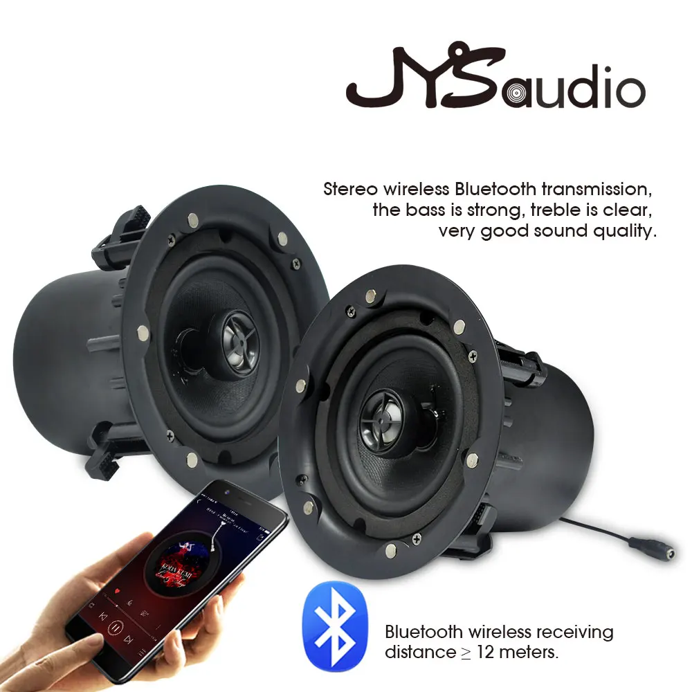 Потолочный Bluetooth динамик без рамки Coxial домашний встроенный в стену Стереодинамик