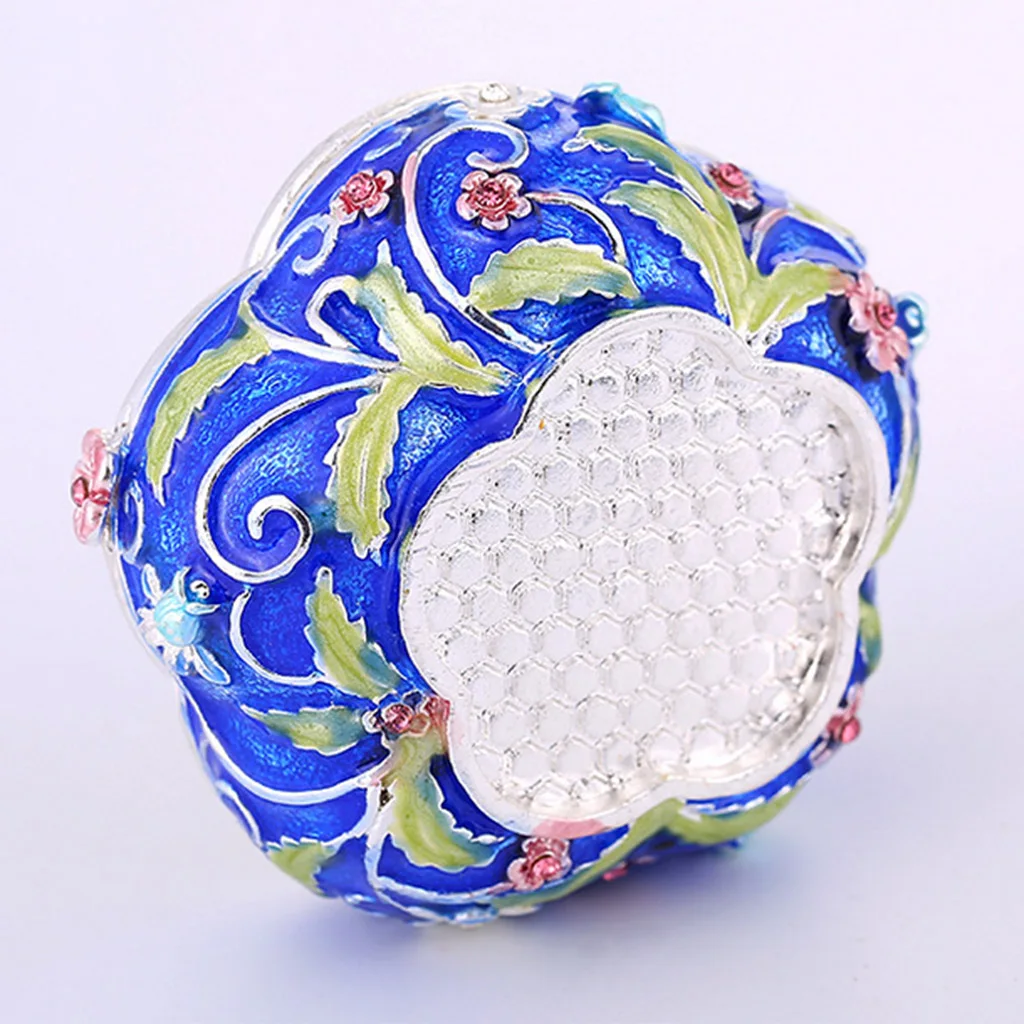 

Enameled Flower Jewelry Holder Storage Box Home Decorative Gifts Box