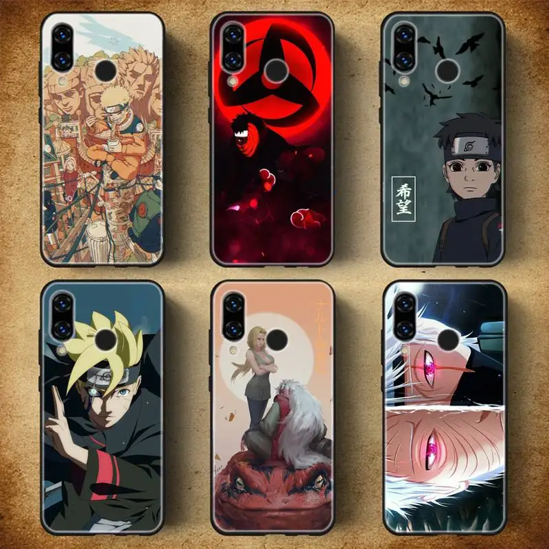 

Black Soft Silicone Naruts Phone Cases For Huawei P20 30 40 Pro Mate 20 30 40 Pro Honor 10 V9 10