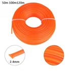 Нейлоновый шнур для триммера, 2,4 мм, круглая проволока для бензинового триммера, садовые инструменты, аксессуары, провод для газонокосилки