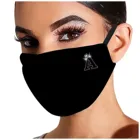Маска для лица с блестками и бриллиантами Женская модная Ветрозащитная маска с рисунком Стразы и надписью Пылезащитная маска для вечерние