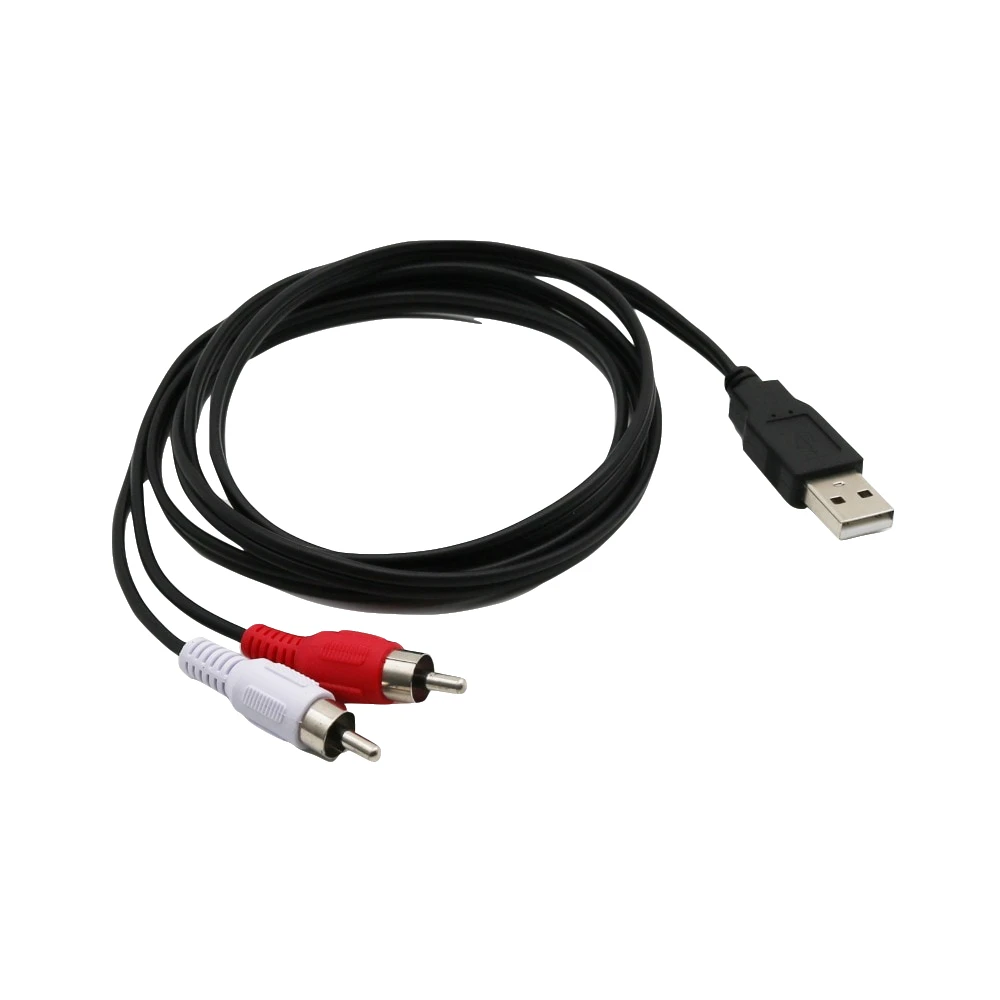 1x 2RCA штекер к USB 2 0 Тип A видео разъем для телевизора Кабель Папа папа 5 футов/1