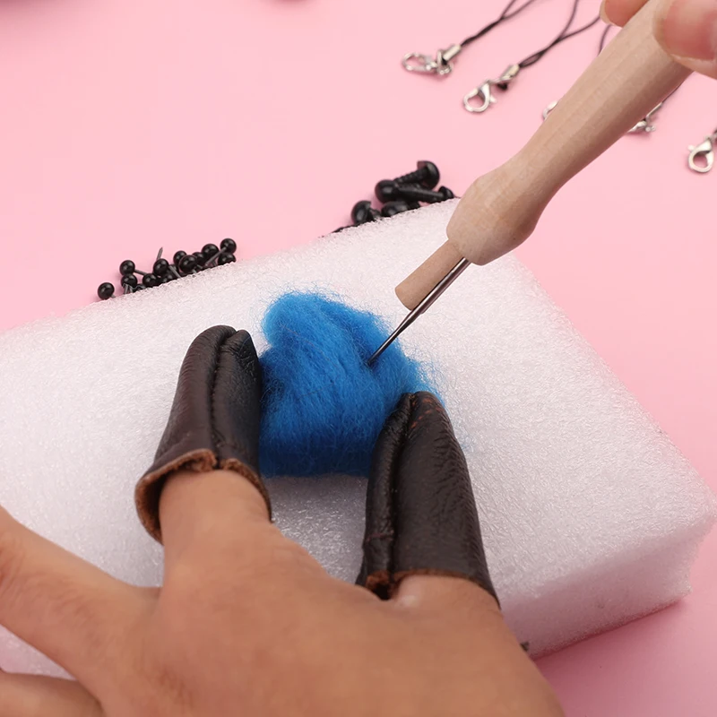 LMDZ 20Color DIY Wool Felt Kit Felting Tools Handmade Needle Set 54pcs Pack Fabric Materials Handcraft | Дом и сад
