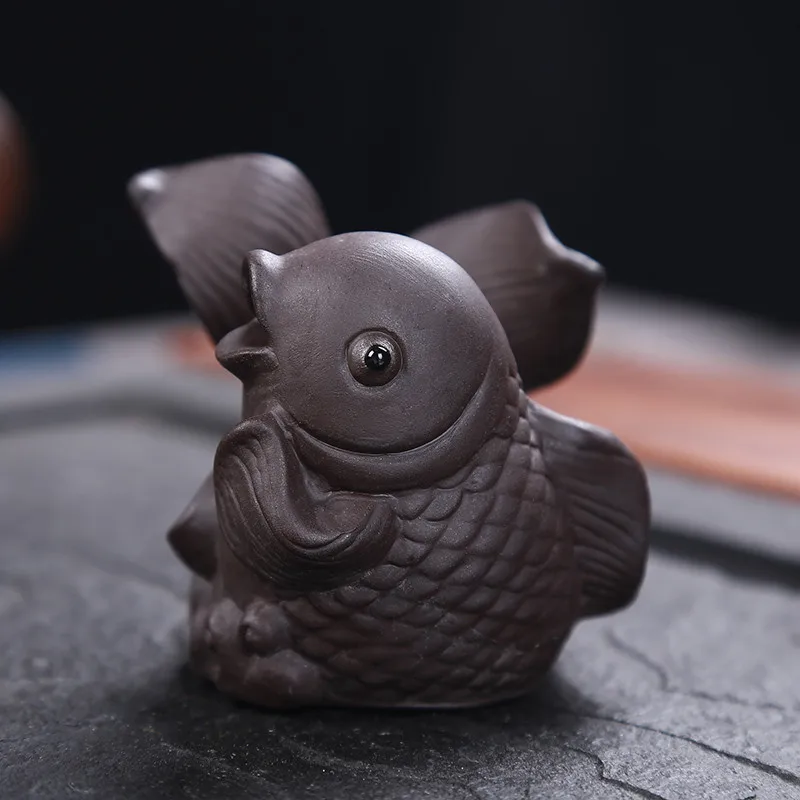 Креативный Фиолетовый Глиняный чай домашний декор чайный домик настольное