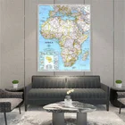 Нетканая Карта Африки 1990 версия X см виниловый Спрей картина Африканская Карта картина для детей Образование Школа Офис Декор