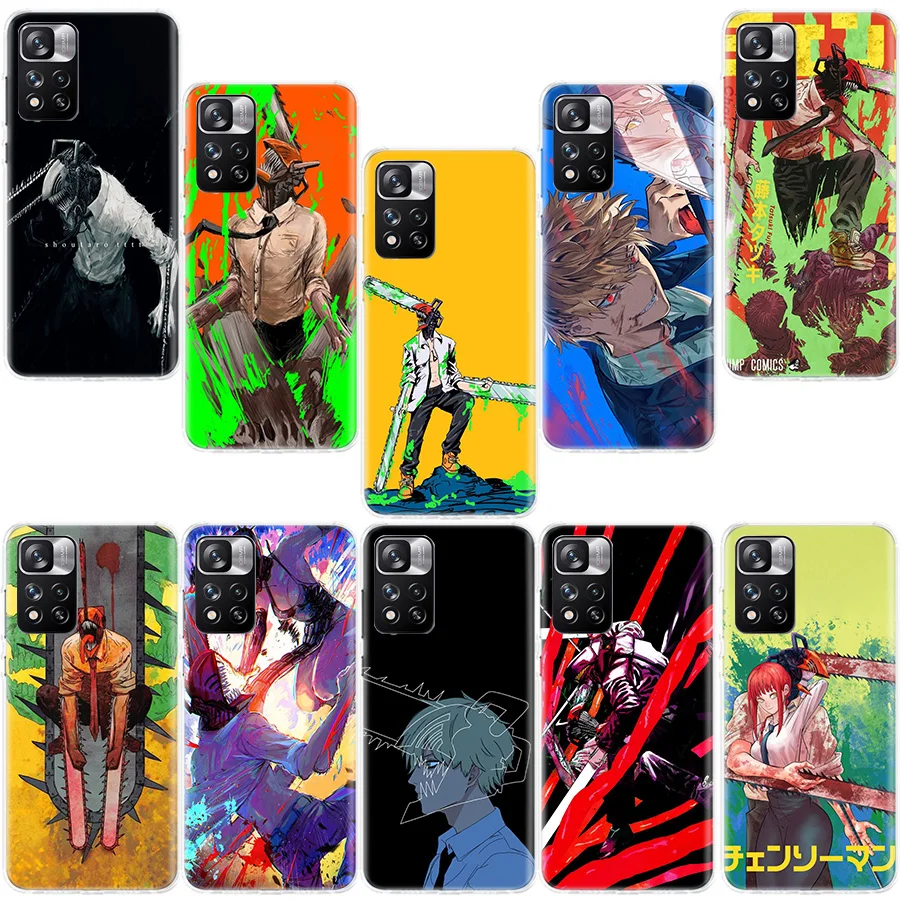 

Chainsaw Man Anime Soft Clear Phone Case For Xiaomi Redmi 9 9T 9C 10 Prime 10X 10C 8 7 6 10A 9A 8A 7A 6A S2 K40 Pro K30 K20 Coqu