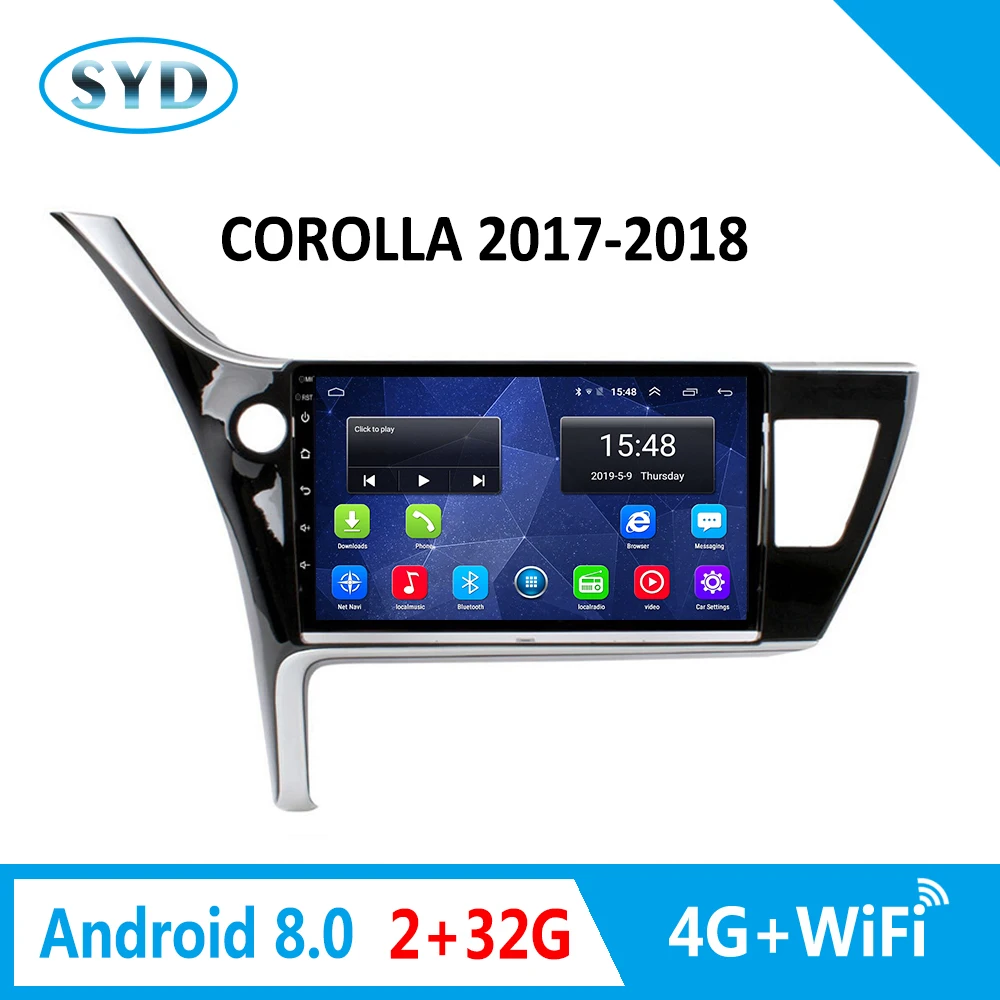 Автомобильное радио для Toyota Corolla Altis AUTO GPS 2017 2018 4G и WIFI мультимедийный