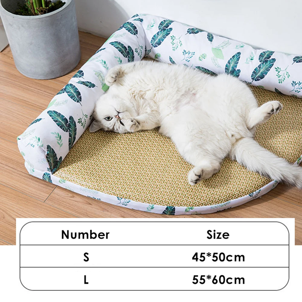 

New summer cat nest removable and washable creative corner cat litter cat mat mat four seasons universal pet supplies