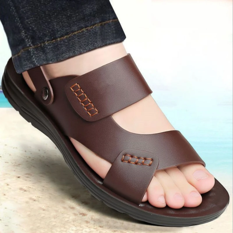 

2021 Summer New Men's Breathable Beach Shoes Comfortable Non Slip Soft Sole Fashion Hot Sale Men Sandals Kp007