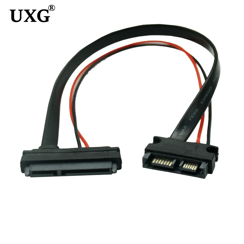 Кабель-адаптер SATA серии ATA 22Pin 7 + 15 Female к slim SATA 13Pin 7 + 6 Male соединительные кабели 30 см