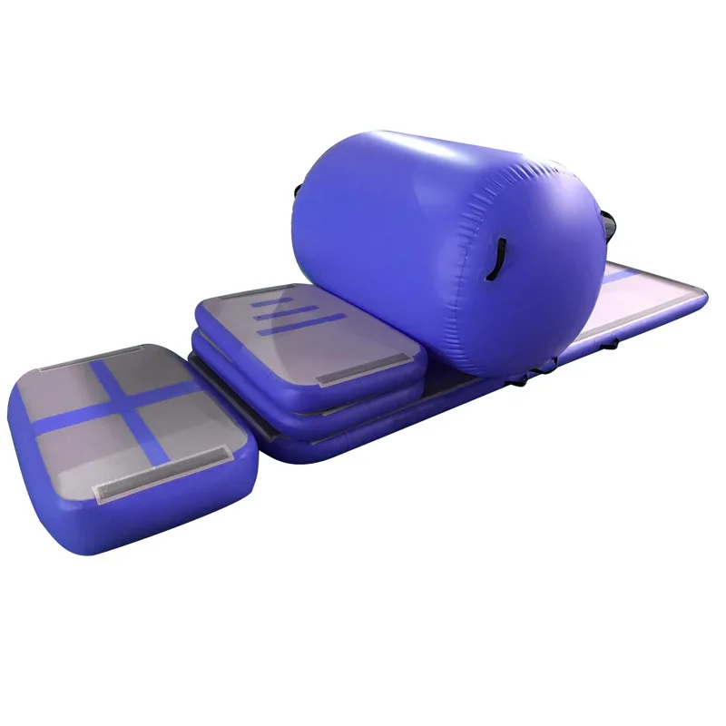 Purple with pump 6 шт. набор надувной матрац воздушный герметичный DWF надувной воздушный барабанный трек для продажи, Airtrack гимнастический бесплатно - Цвет: Purple with pump