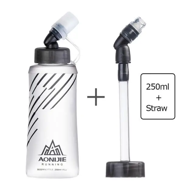 SD21-250ml-1 Складная сумка для воды AONIJIE, бутылка для воды для бегущих напитков, фляга для занятий спортом на открытом воздухе, бегом, походом, походом, посуда для напитков, безвредная для здоровья, BPA 500 мл - Цвет: SD21-250ml-1