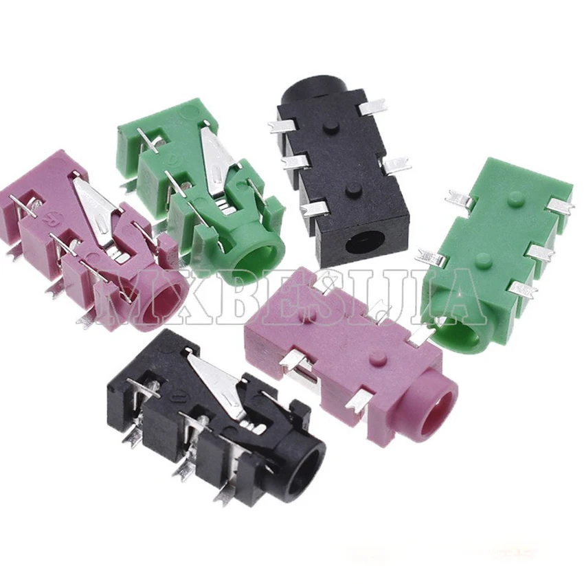 

50PCS/Lot PJ-327F 3.5 3.5mm Audio Female Jack Connector SMT 5Pin 5P For Headphone