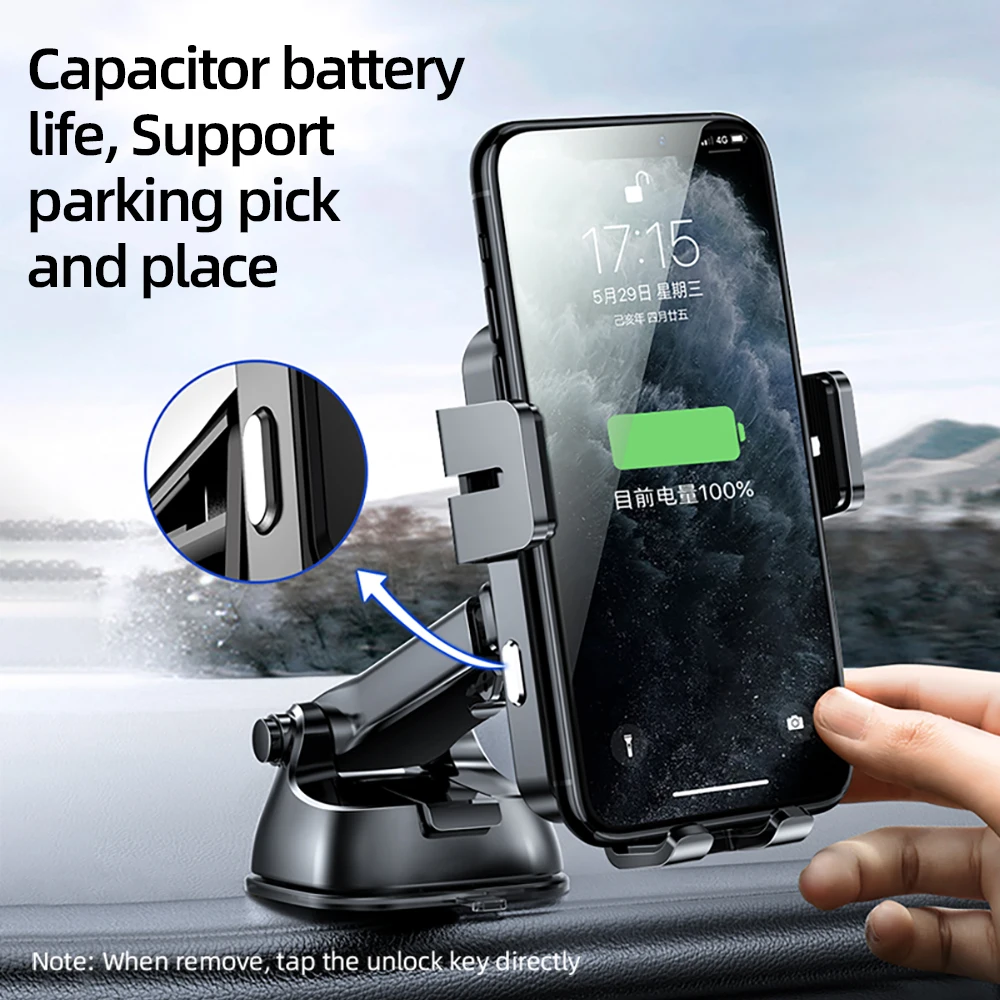 joyroom car phone charger stand 15w wireless charging mount for iphone samsung mobilephone charge holder auto air outlet support free global shipping