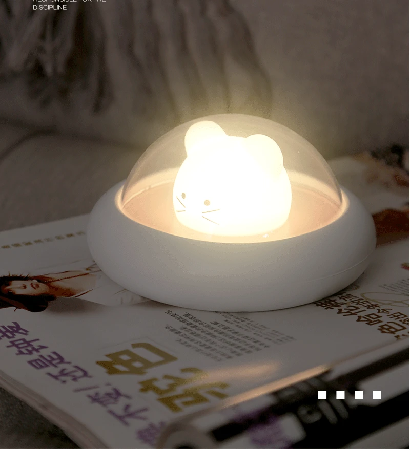 

LED cartoon charging desk lamp usb wireless night light