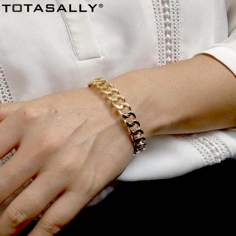 TOTASALLY 2019 женские браслеты в стиле хип хоп простые манжеты форме строчки Прямая