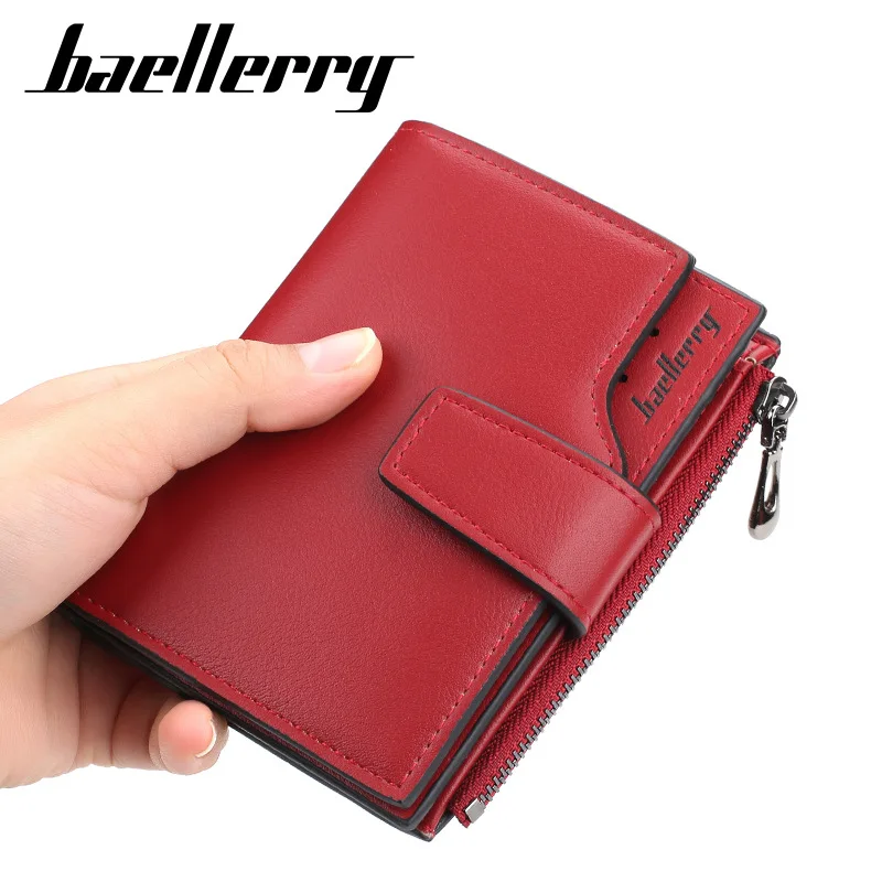 

Модный женский кошелек Baellerry из искусственной кожи с коротким дизайном и застежкой-молнией, Женский кошелек с держателем для карт, кошельки