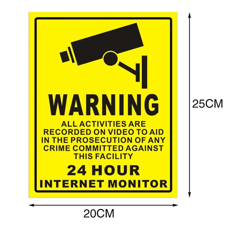 CTVMAN ip-камера видеонаблюдения предупреждающий стикер из ПВХ 24 часа