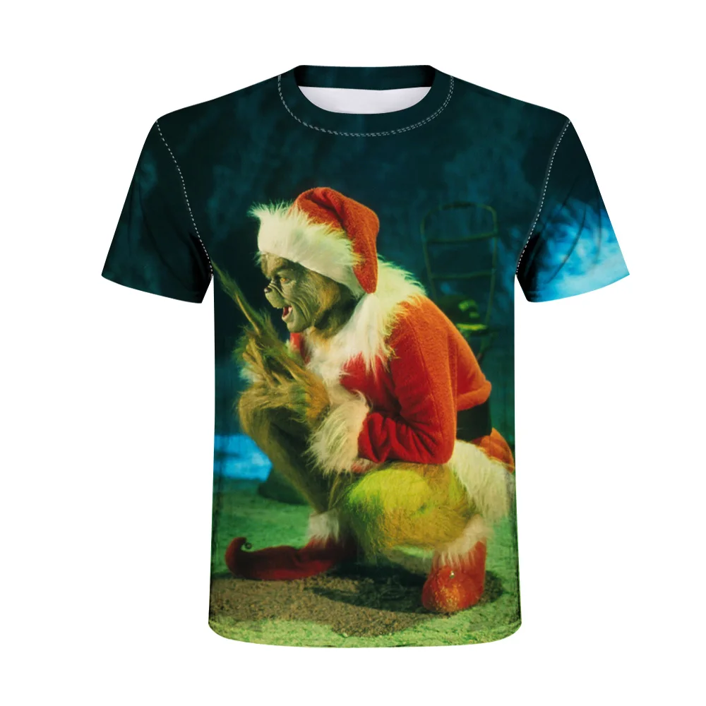 Новинка 2019 года летняя модная Мужская/женская футболка с принтом из фильма The Grinch