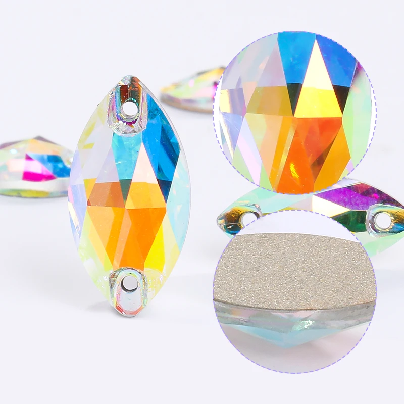 

500pcs Wholesale Lot Crystals Boat Oval Shape Rhinestones For Clothes Decorative Sewing Stones Crafts Beeds Strass