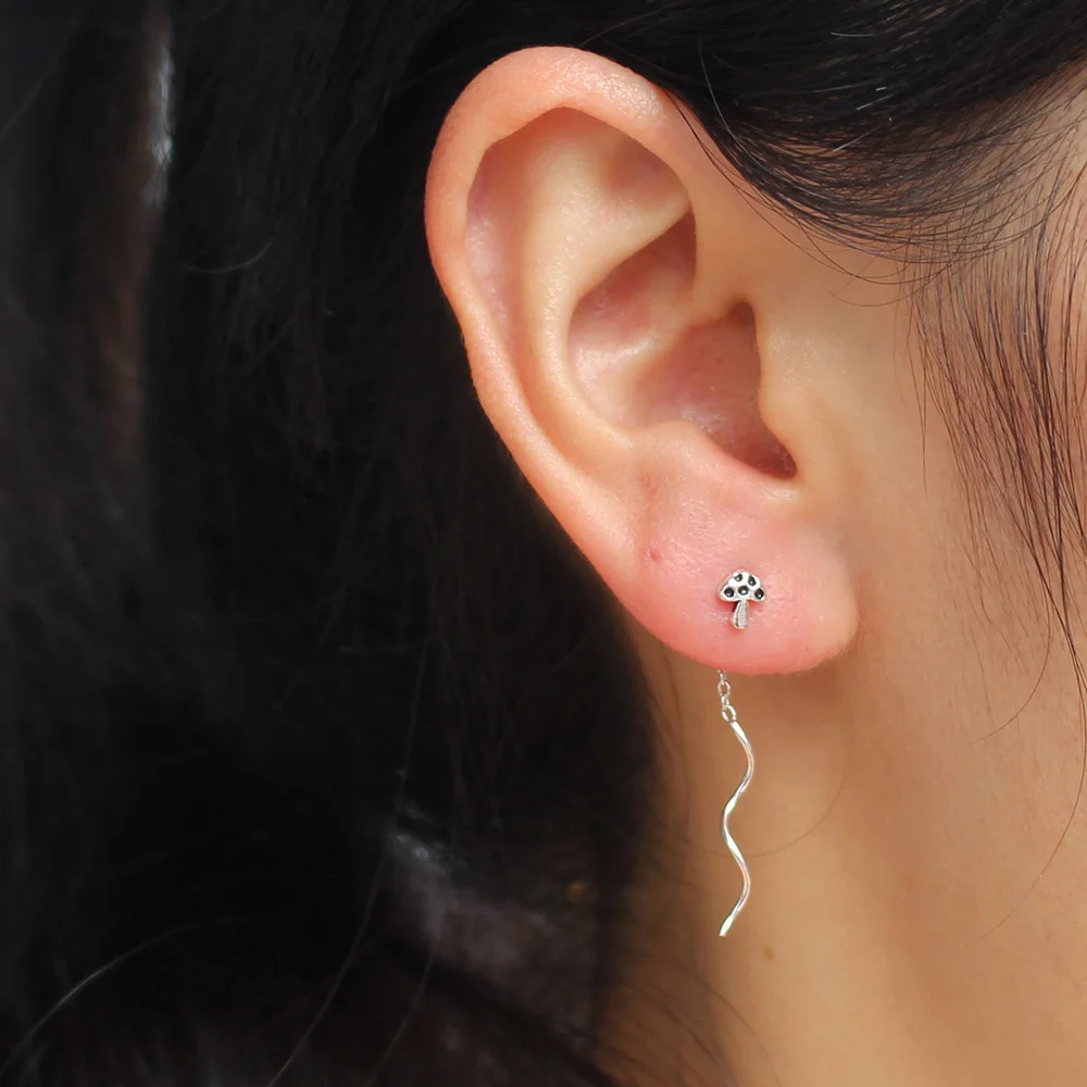 Серьги гвоздики из серебра 2019 пробы 3 см|Серьги-гвоздики| |