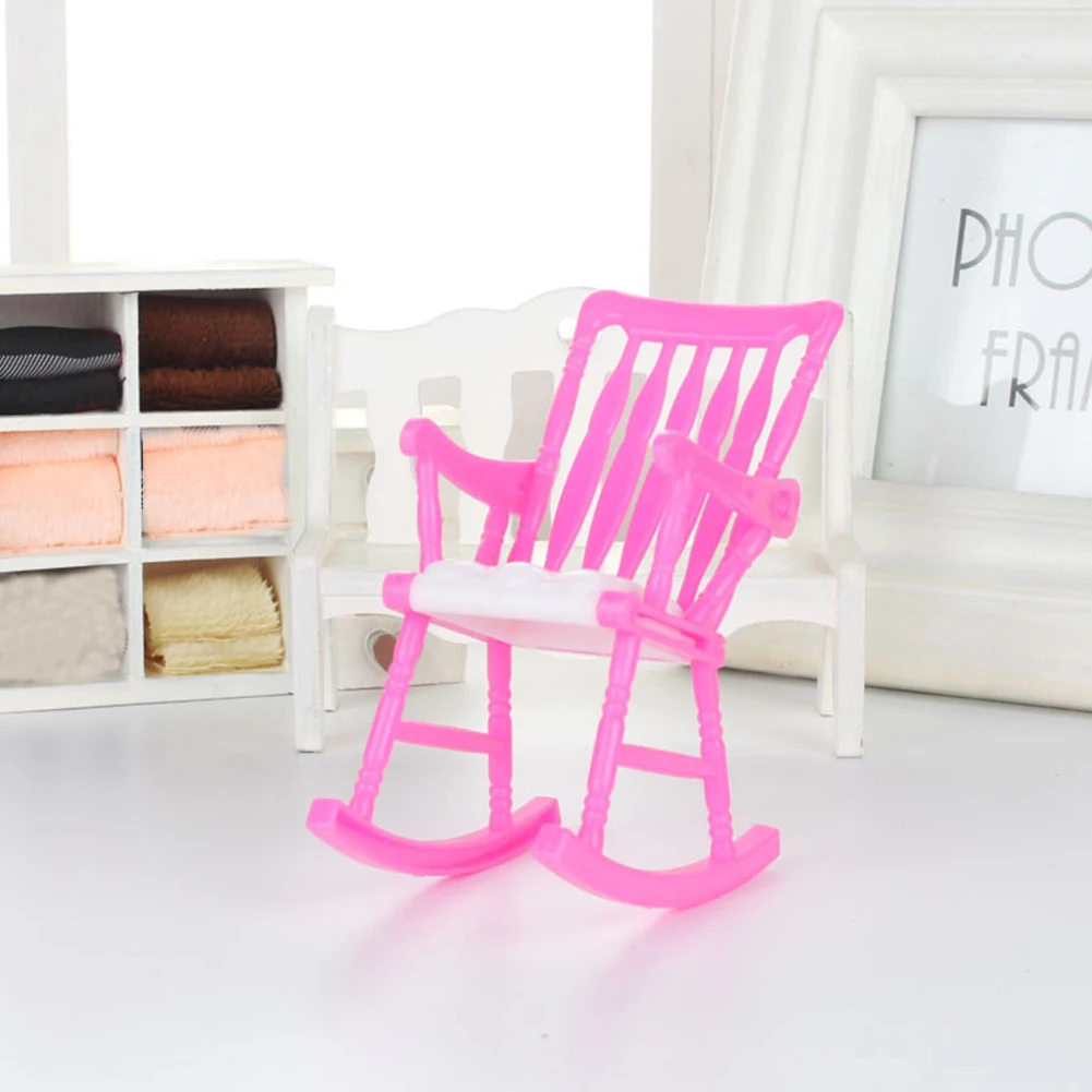 Decoration Plastic Dollhouse Girls Toy Accessories Rocking Play Gift Mini Furniture Doll Chair | Игрушки и хобби