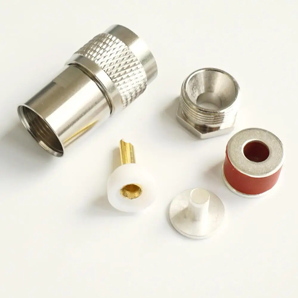 Разъем PL259 PL 259 SO239 SO 239 UHF мужской зажим Пайка для RG 8X RG8X RG59 LMR240 Кабель Латунь RF