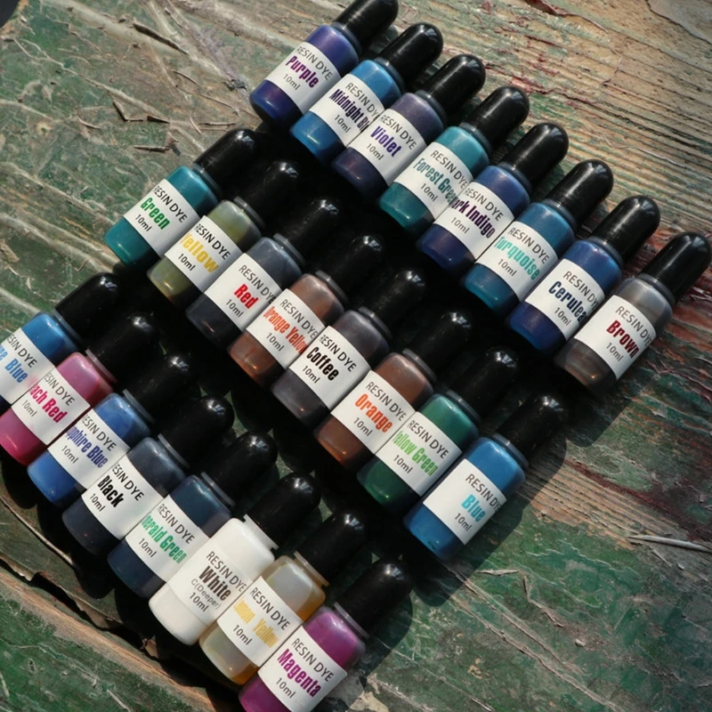 

Диффузионный пигмент 28 цветов для эпоксидной смолы, спиртовые чернила, жидкий краситель, краситель для рукоделия «сделай сам», аксессуары д...