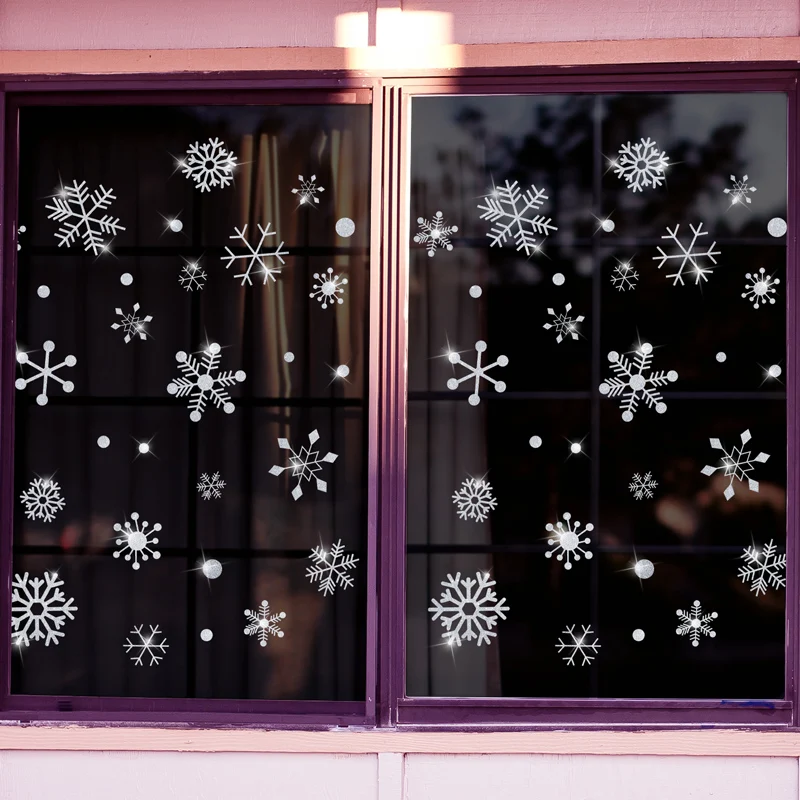 

[SHIJUEHEZI] Christmas Window Stickers Vinyl DIY Festival Wall Decals for Living Room Shop Glass New Year Decoration
