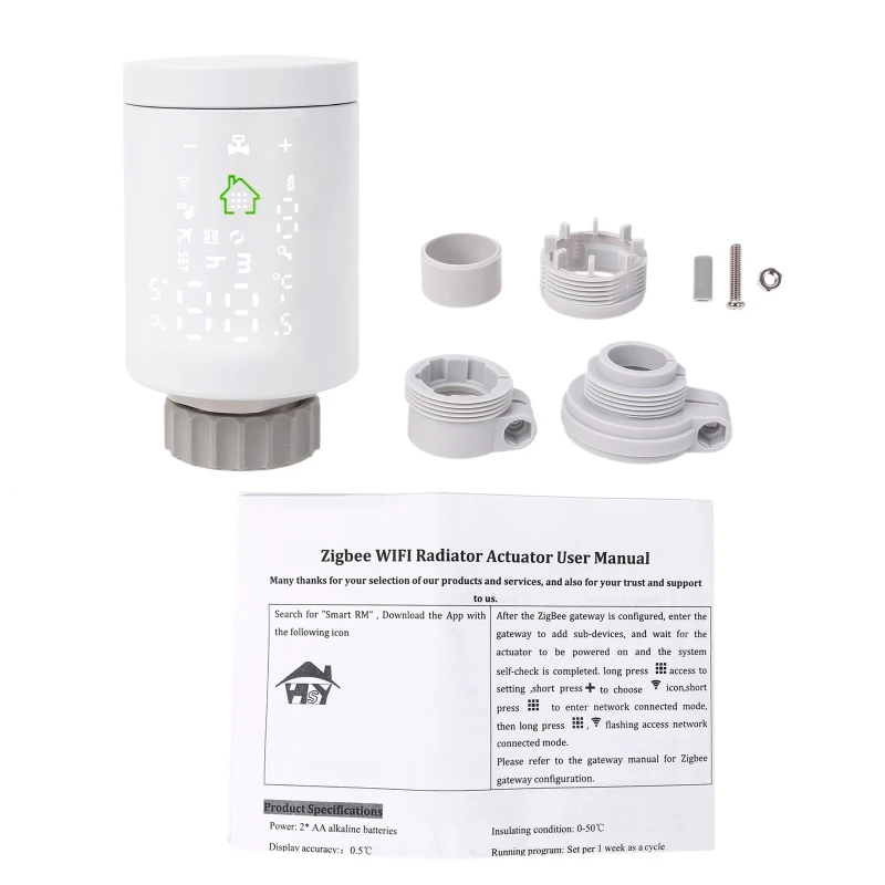 

TUYA Zigbee3.0 Wifi TRV Thermostat Thermostatic Radiator Actuator Voice Control