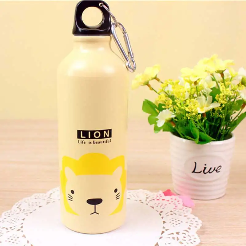 500 мл портативная бутылка для воды с милым рисунком из мультфильма спортивная