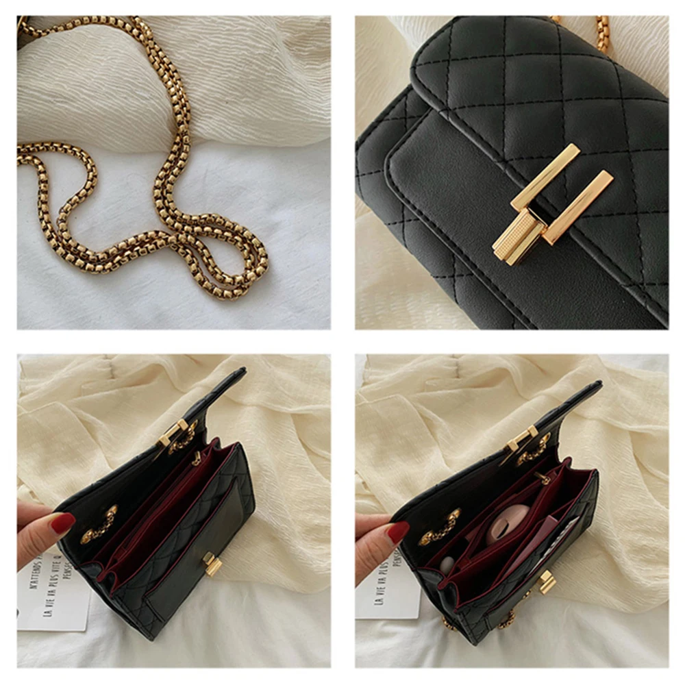 

Chain bag female Korean version 2020 new messenger bag Western small fragrant Lingge shoulder bag fashion simple female bag