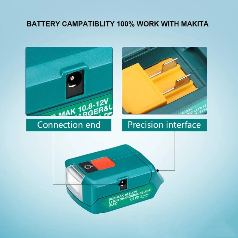 Наружный перезаряжаемый фонарик F1FC с входом постоянного тока 12 В 1 А для 10 8-12