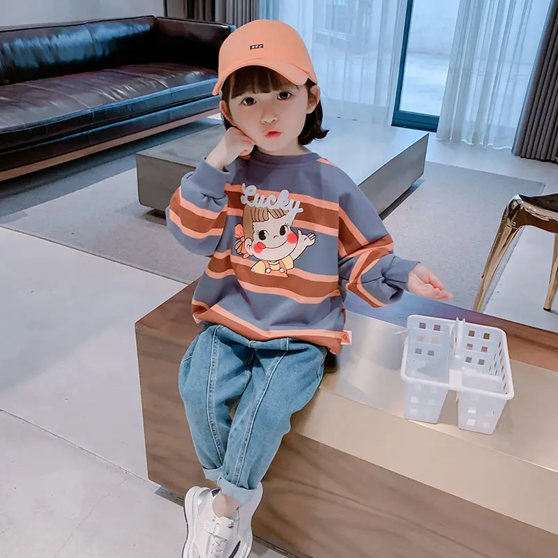 

Girls' Sweatshirts Baby's Kids Coat 2021 Beautiful Spring Autumn Top Toddler Pullover Beach Overcoat Outdoor Cotton Children's C