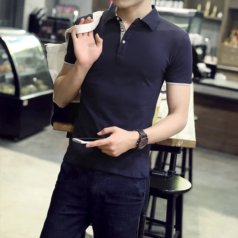 

3010-Hong Kong style summer retro print short-sleeved T-shirt men's wild loose trend compassionate