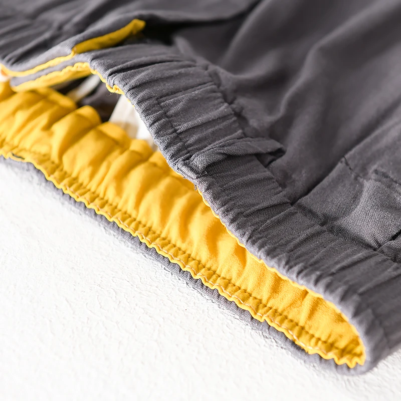 Брюки мужские эластичные до щиколотки брендовые льняные штаны белого цвета