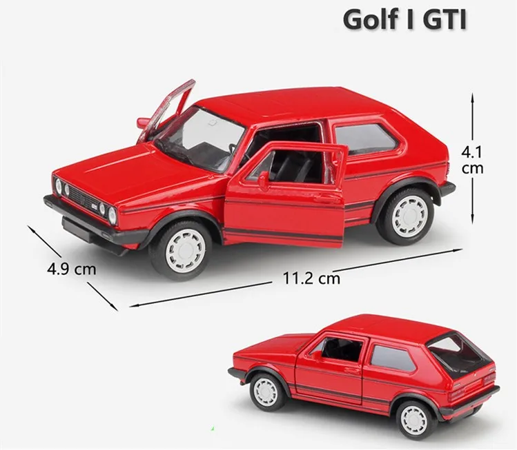 Hot 1:36 Golf-GTI Alloy Car Model,Simulated Die Cast Metal Open Door Pullback Toy Model,Children's Birthday Gift,Free Shippin