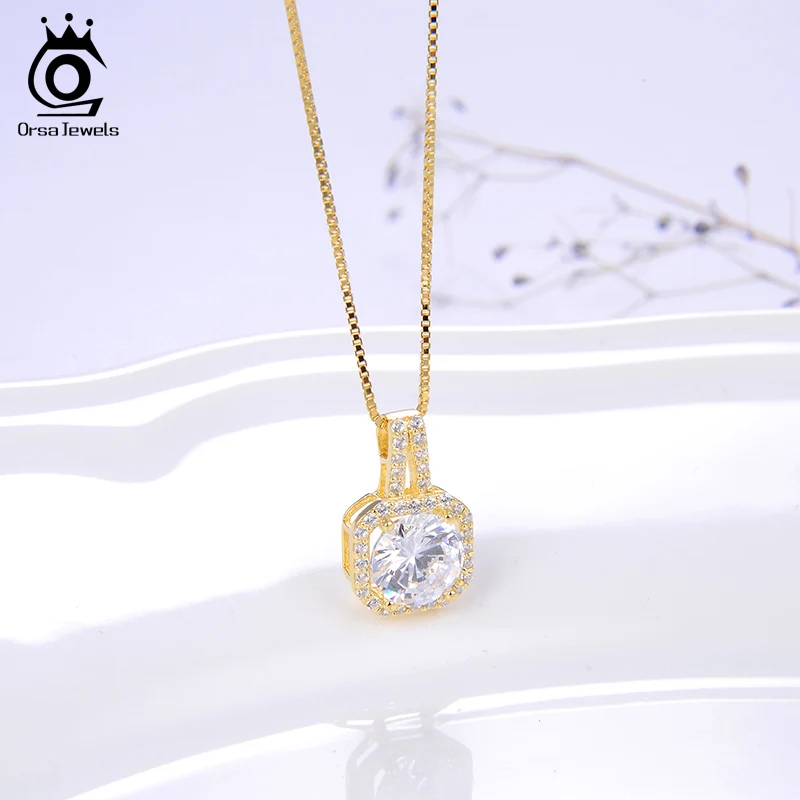 ORSA JEWELS Роскошные серьги подвески ожерелья для женщин 925 стерлингового серебра