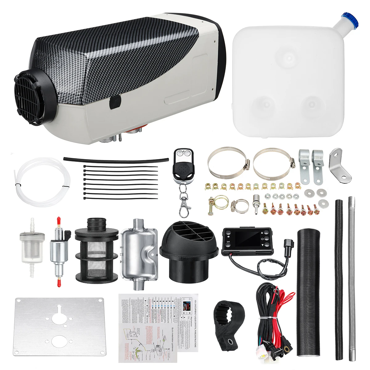 Дизельный топливный обогреватель одно отверстие 12 В 5000 Вт с Карбоновым узором