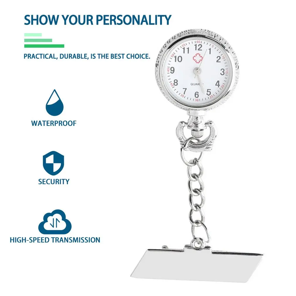 

Nurse breast watches Stainless Steel Belt Nurse Pocket Watch Dial Quartz Watch Chest Table Accessories Pin Dedicated