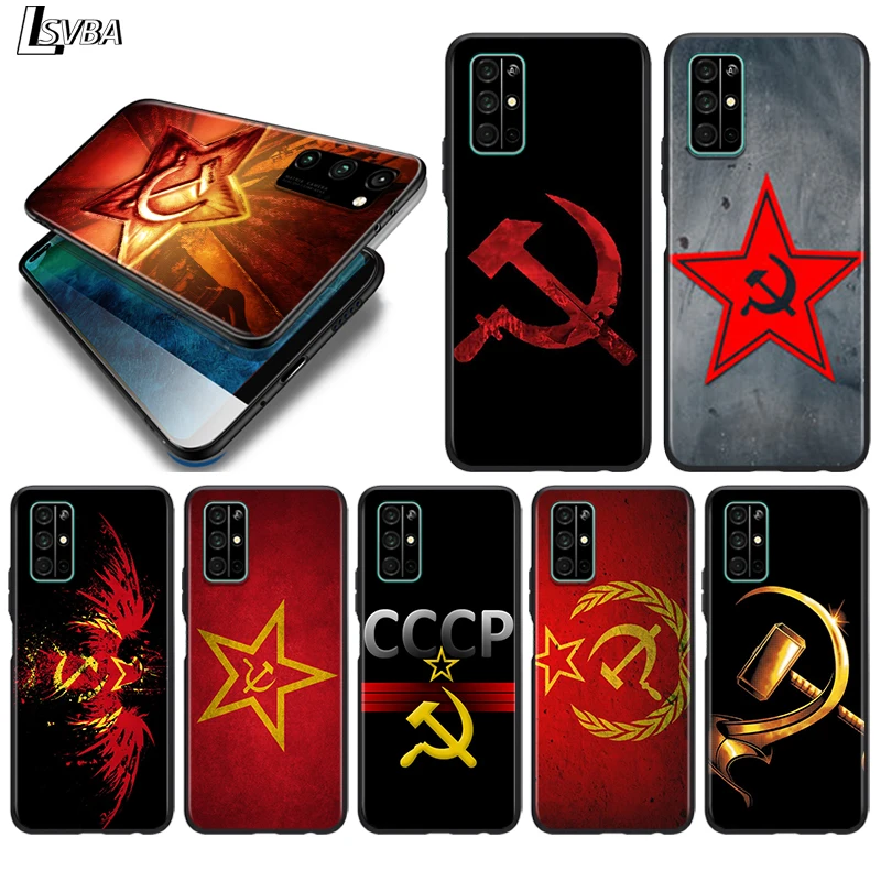 

Silicone Cover Red Soviet Union Flag for Huawei Honor 30 20S 20 10i 9S 9A 9C 9X 8X 10 9 Lite 8A 7C 7A Pro Phone Case