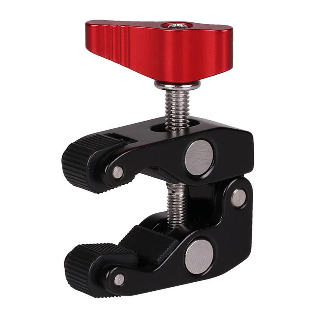 

Шарнирный зажим-краб с зажимом, кронштейн с резьбовым отверстием 1/4 дюйма 3/8 дюйма для студийной вспышки, камеры, штатива, монопода, монитора,...