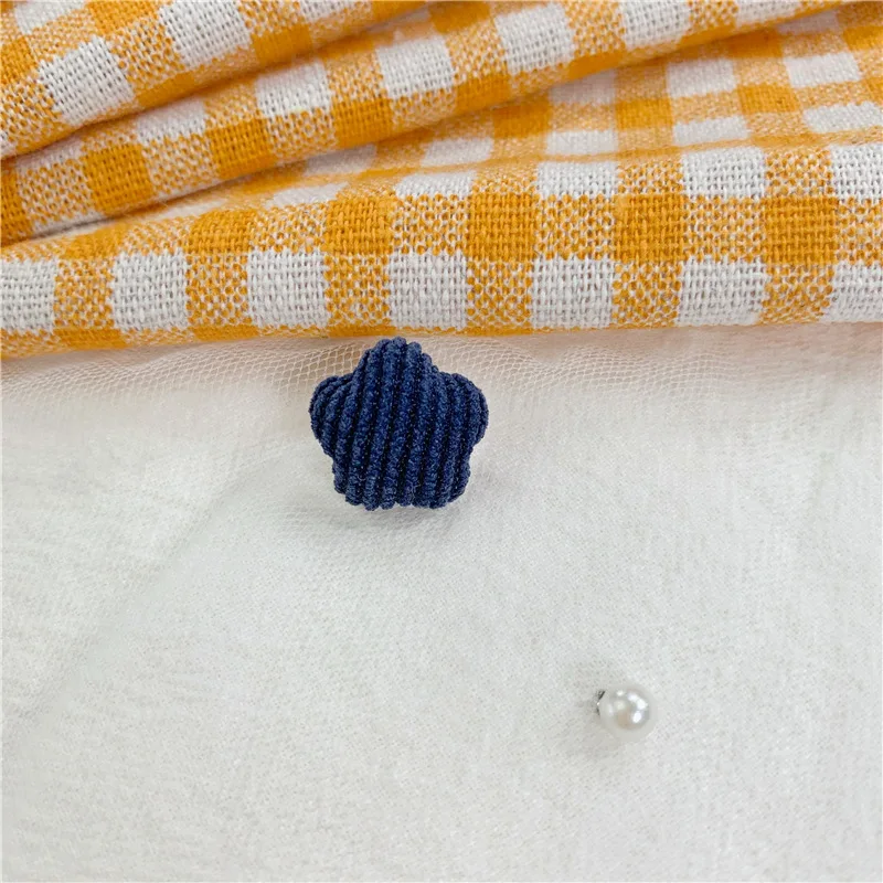 Корейская Милая Вельветовая мини-брошь в виде пентаграммы с вышивкой булавка